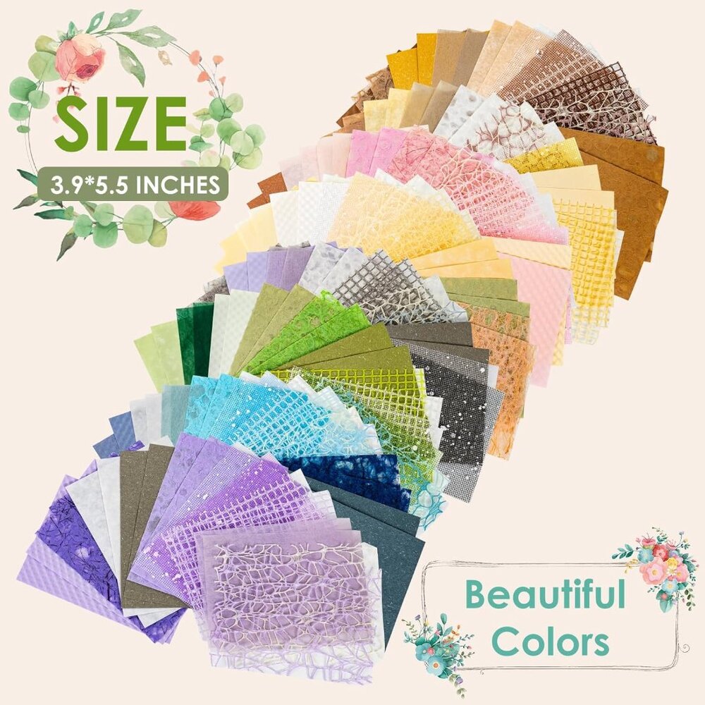 8 Pack Assorted Textured Scrapbook & Mesh Craft P… - image 4